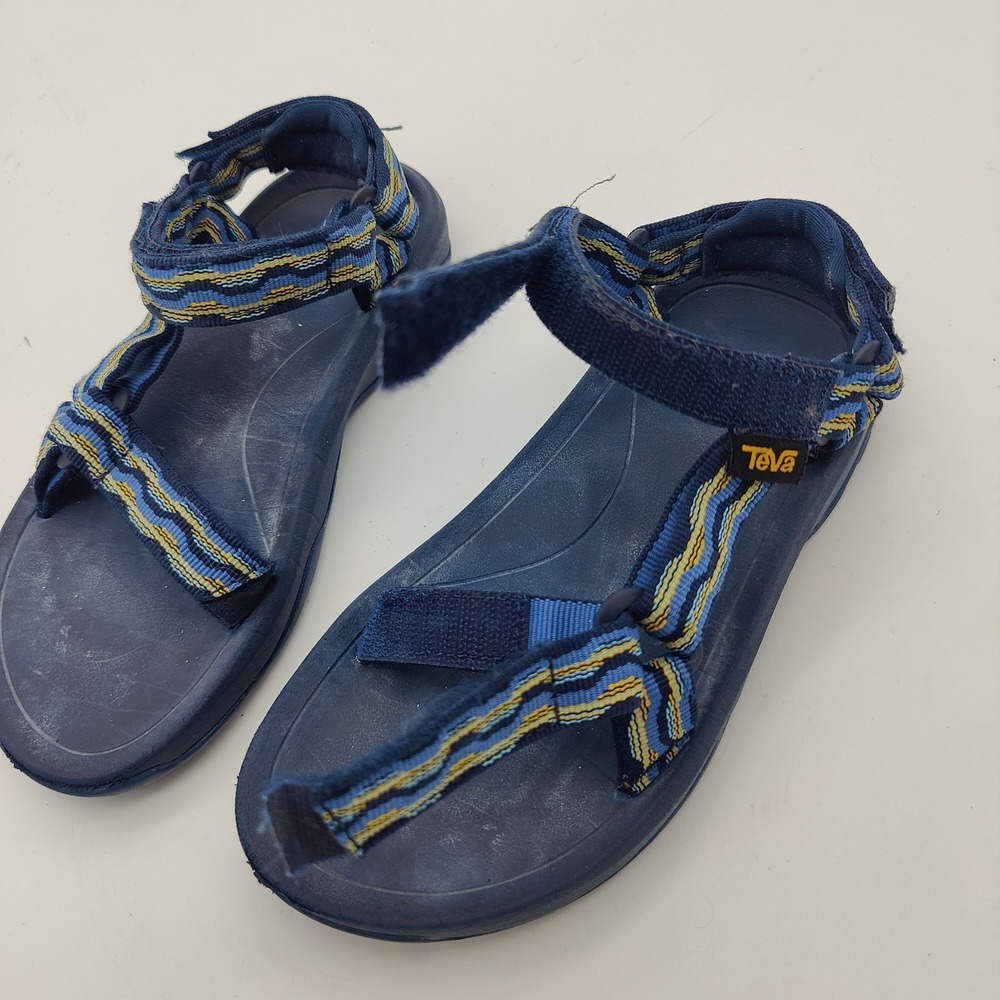 Teva Hurricane XLT2 Kid 1 Sandal Kishi Dark Blue Hook & Loop Straps Outdoor Gorp - Picture 6 of 11